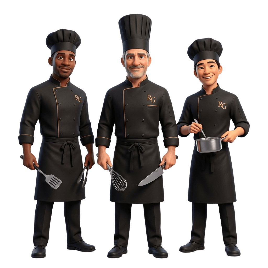 Our three chefs — the heart of Royale Grill